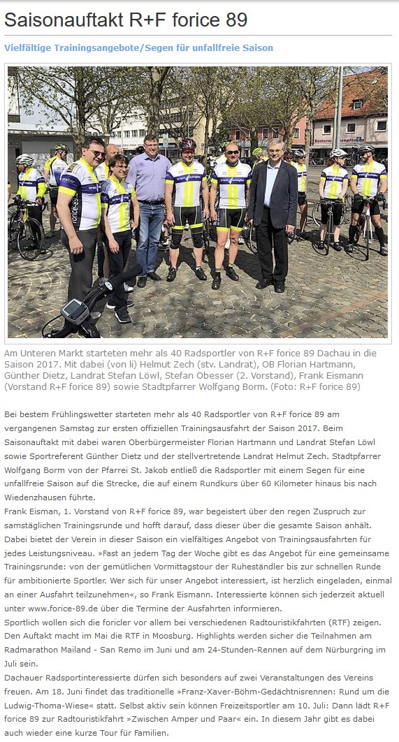 Pressebericht Kurier Saisonauftakt 2017