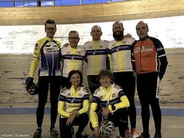 Auf der Radbahn in Augsburg.