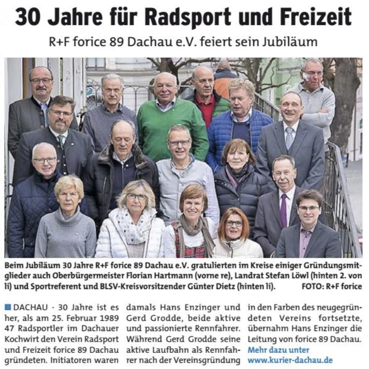 30 Jahre forice89 Presse Dachauer Kurier
