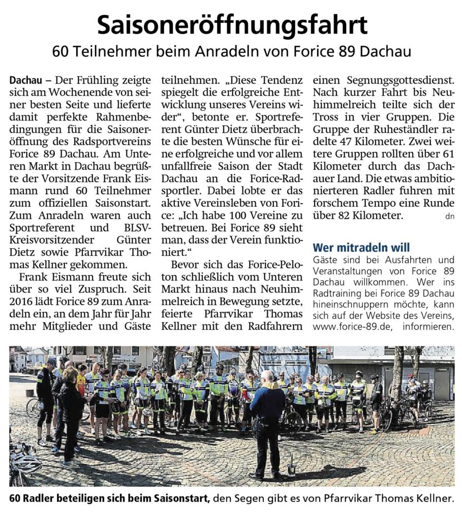 Saisoneröffnungsfahrt