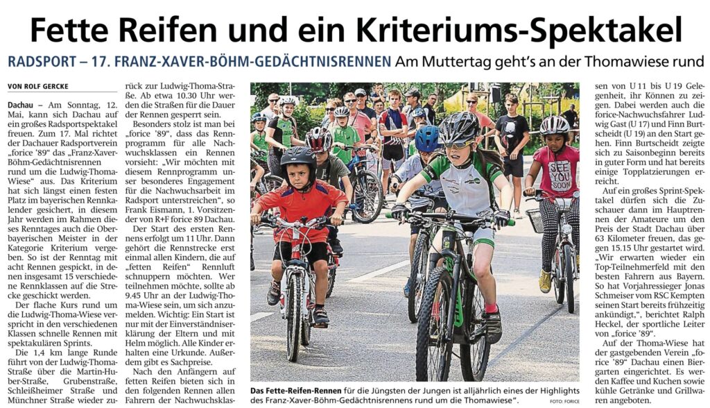 Ankündigung Thoma Rennen DN090519