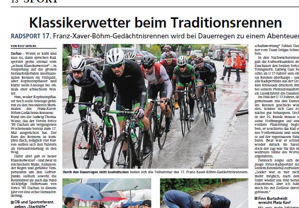 Klassikerwetter beim Traditionsrennen in Dachau
