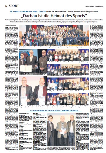 Sportlerehrung der Stadt Dachau