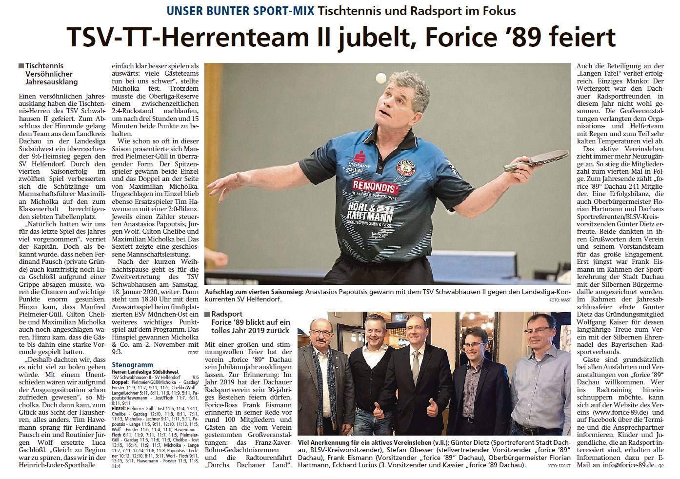 forice89 feiert – Dachauer Nachrichten 27.Dezember 2019